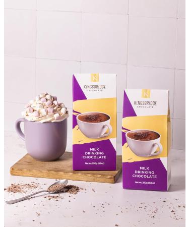 Kingsbridge Milk Chocolate Flakes - 34% Belgian Milk Chocolate Luxury Hot Chocolate | 2x250g Belgian Milk Chocolate 2 Pack - Buy Online on SooperMarket.com