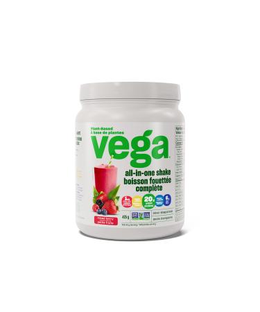 Vega All-in-One Vegan Protein Powder Berry (10 Servings) Superfood Ingredients Vitamins For Immunity Support Keto Friendly Pea Protein For Women & Men 425g (Packaging May Vary) Mixed Berry 10 Servings (Pack of 1)