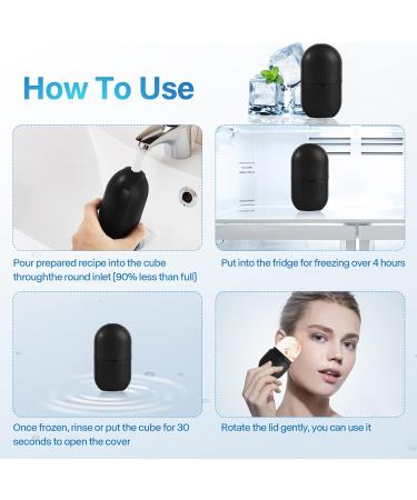 Buy Ice Roller for Face & Eye - Brighten Skin Enhance Glow Reduce Fine Lines & Acne | Skin Care Kit (Black - Buy Online on SooperMarket.com