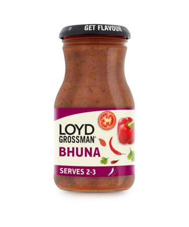 Loyd Grossman Sweet Bhuna Curry Cooking Sauce Chilli Rating Mild/Medium 350 g Jar (Pack of 1) Bhuna Curry 350g Jar