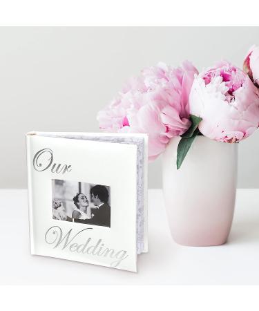 Our Wedding Album by Malden - Holds 160 Photos 4x6 - White and Silver - Buy Online on SooperMarket.com