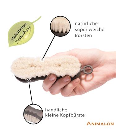 Animalon Goat Hair Brush - Soft Gloss & Dust Brush for Horses | Essential Horse Accessories for Grooming & Cleaning - Buy Online on SooperMarket.com