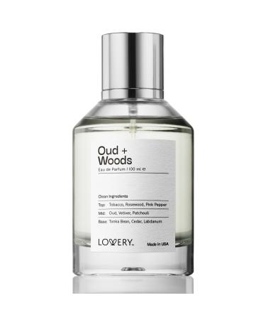 LOVERY Oud Woods Perfume Inspired by T. F.ord Oud Wood Long Lasting Perfume for Women & Men Vegan Clean Fragrane Ingredients 100ml Perfumes for Birthday Gifts for Women Men USA Clean Oud Woods