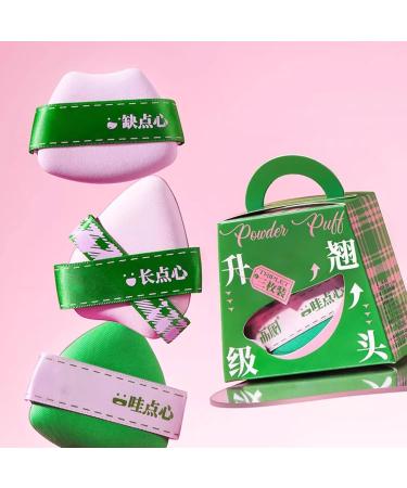 Manolyee Powder Puff For Face Powder | High-Density Flexible Blender Sponge Cosmetic Foundation Applicator Soft Triangle Face Puff For Wet And Dry Use Beauty Makeup Tools - Buy Online on SooperMarket.com