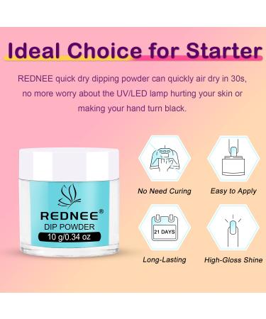 REDNEE 33pcs Nail Dip Powder Kit Starter Set - 24 Summer Colors with Essential Liquid Set & Professional Tools for French Nail Art Design | Festival-Ready Collection - Buy Online on SooperMarket.com