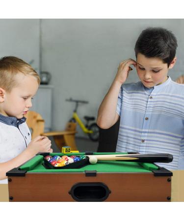 Benfu Mini Table Billiards Game Set - Includes Pool Table, 15 Colorful Balls, Cue Ball, Sticks, Chalk & Triangle - Perfect for Home and Office Desktop Fun - Buy Online on SooperMarket.com