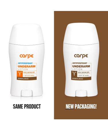 Carpe Underarm Antiperspirant Deodorant Advanced Sweat & Odor Protection Formula - Deodorant for Men & Women - Helps to Combat Excessive Sweating with Odor Control - Sandalwood (Pack of 2) Sandalwood 1.69 Fl Oz (Pack of 2) - Buy Online on SooperMarket.com