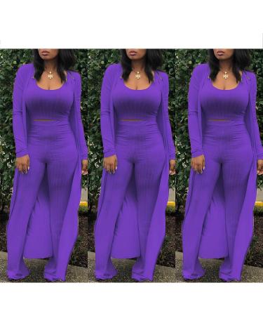HANMAX Women's Winter Knitted Tracksuit Set - Purple, XX-Large - Buy Online on SooperMarket.com