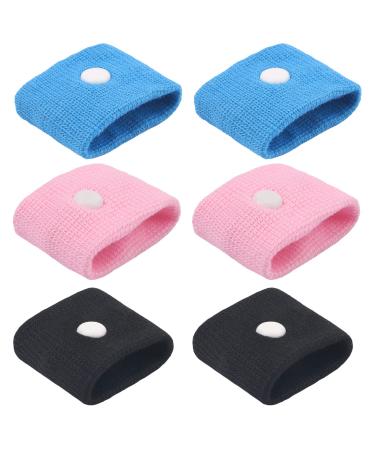 6PCS Travel Sickness Bands Motion Sickness Bands Adult Children Morning Sickness Relief Anti Nausea Acupressure Wristband for Car Sea Flying Trip