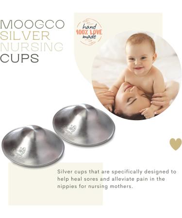 Silver Nursing Cups - Nipple Shields for Newborn Nursing - Soothe and Protect Nipples - 999k Regular Size - Buy Online on SooperMarket.com