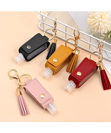 Puerhuaci Travel Bottles Set - 4 Pcs 30ml Transparent Squeeze Bottles for Perfume & Cosmetics with Keychain - Portable Plastic Travel Containers - Buy Online on SooperMarket.com