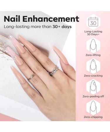 Modelones Pink Builder Gel Set - Professional Nail Primer & Dehydrator for Superior Bonding and Strength - Extension Builder Gel in a Bottle for Nail Hard Gel - Nude Pink Shade - Buy Online on SooperMarket.com