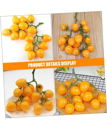Ciieeo Simulated Small Tomatoes Models Fruit Photo Prop Faux Cherry Tomatoes Ornament Lifelike Fruit Fake Cherry Tomatoes for Decor Home Fruit Ornament Artificial Foam Fake Fruit Yellow 4.00X2.00X2.00CM - Buy Online on SooperMarket.com