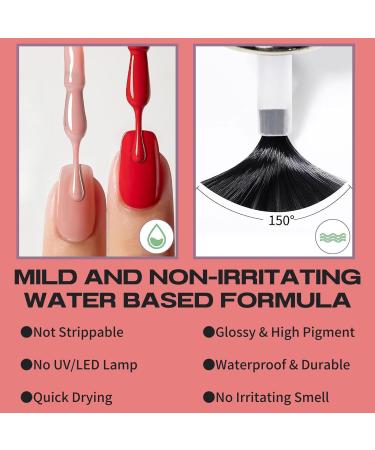 TBeautfave Coral Nail Polish Quick Dry Nail Polish Long Lasting Nail Varnish Pastel Nail Polish Non-Toxic Water Based Formula Breathable Nail Polish for Home DIY Nail Art BeanPaste - Buy Online on SooperMarket.com