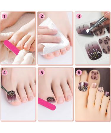 JSRQT 12 Sheets Toenail Polish Stickers Diamond Glitter Full Wrap Toe Nail Art Stickers Decals for Women Girls Self Adhesive Nail Stickers Manicure with Nail File Nail Stickers Strip for Feet DIY - Buy Online on SooperMarket.com