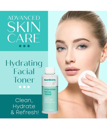 NutriBiotic Hydrating Facial Toner 4.2 Fl Oz | Peptides Aloe DMAE Vitamin C Vegan & Paraben Free - Buy Online on SooperMarket.com