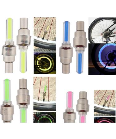 Dkiigame 10 Pack LED Flash Tyre Wheel Valve Cap Light for Car Bike Bicycle - Red, Yellow, Blue, Green, Colorful - Buy Online on SooperMarket.com