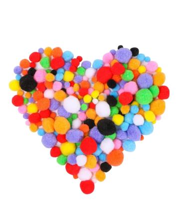 Teqooza Pom Poms Craft Making Assorted Sizes 10mm-30mm Multi Colors High-Elastic Pom Poms for Creative Craft Art DIY Material  100 Pcs