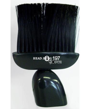 Head Jog 197 Powder Black Barber Brush Neck Brush For Hairdresser Professional Barber Neck Duster For Cleaning Hair Clipping Removal Barber Gifts Accessories For Barbers And Hairdressers Flat Base