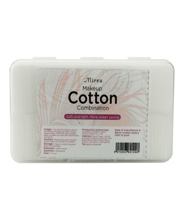 Mirea Remove Facial Makeup Cotton Pads - Super Thin 100% Pure Cotton Puff for Easy Makeup Removal - 1000 Pieces with Storage Box - Buy Online on SooperMarket.com
