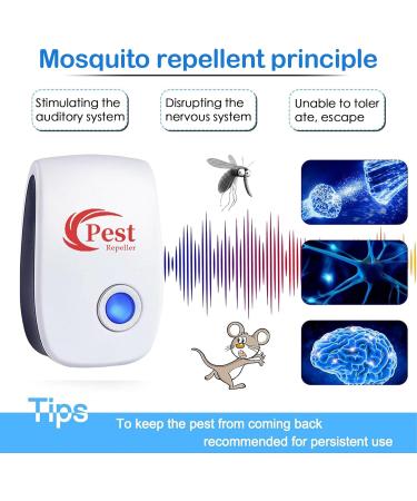 Ultrasound Pest Control 6-Pack | Plug-In Electronic Repeller for Insects Mosquitoes Mice & Cockroaches | International Shipping Available - Buy Online on SooperMarket.com