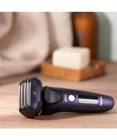 Panasonic ES-LV67 5-Blade Wet & Dry Electric Shaver for Men - Rechargeable & Responsive Beard Sensor - Multi-Flex 16D Head - UK 2-Pin Bathroom Plug - Navy & Black - Buy Online on SooperMarket.com
