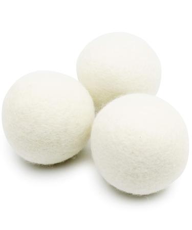 (WB0003-3 Pk Wool Dryer Balls - Premium XL Organic Eco-Friendly Unscented Non-Toxic Felt Laundry Balls Fabric Softener - Handmade in Nepal with 100% Natural New Zealand Premium Wool