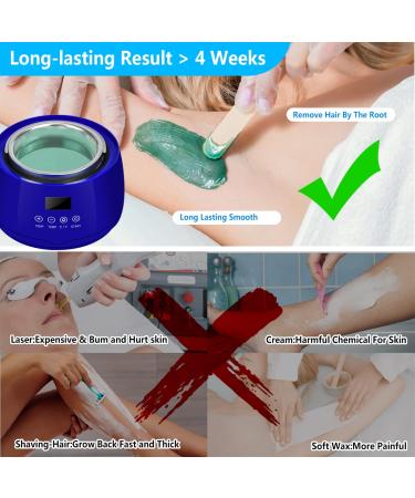 JDNgejunrong Painless Home Waxing Kit for Women - Professional Hair Removal for Face, Legs, Eyebrows, Brazilians & More in Blue - Buy Online on SooperMarket.com