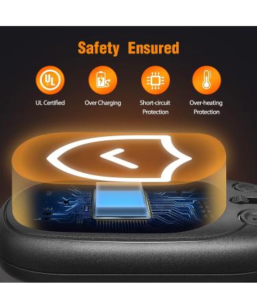 BESKAR Rechargeable Hand Warmer 2 Pack - USB Electric Pocket Heater & Powerbank for Outdoor, Golf, Raynauds - Double-Sided Heating, Quick Charge - Black - Buy Online on SooperMarket.com