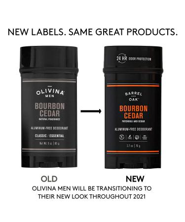 Barrel and Oak Aluminum-Free Deodorant for Men 24-Hour Odor Protection Cedarwood & Bourbon Essential Oil-Based Scent 2-Pack - Buy Online on SooperMarket.com