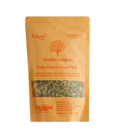 BanyanTree Foods Green Cardamom Whole 200g All Natural | Indian Origin