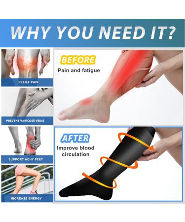 Aoliks Copper Compression Socks 15-20 mmHg for Men & Women - 4 Pairs Black, Small-Medium - Buy Online on SooperMarket.com