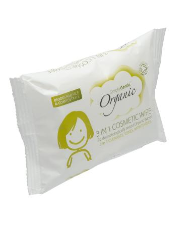 Organic 3 in 1 Cosmetic Wipes - 25 Eco-Friendly Wipes for Clean Skin | International Shipping Available - Buy Online on SooperMarket.com