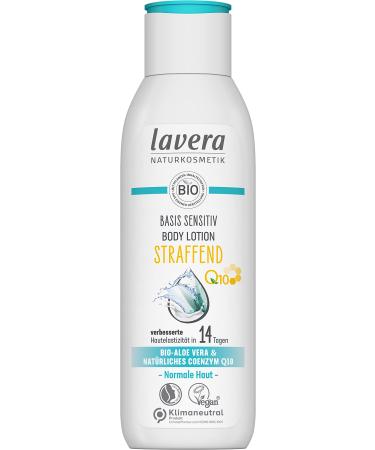 Lavera base sensitive body lotion tightening - natural cosmetics - vegan - organic aloe vera & natural coenzyme q10 - improved skin elasticity in 14 days - PETA certified - body lotion - 250 ml 250 ml (1 Pack)