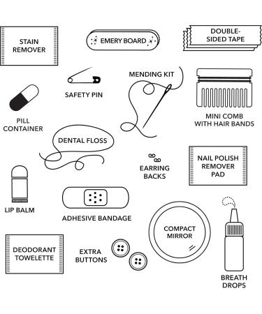 Pinch Provisions Criss Cross Green Minimergency Kit | 17 Travel-Sized Beauty Essentials for Purses | Perfect Gift for Holidays & Birthdays - Buy Online on SooperMarket.com