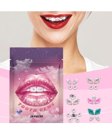 Crystal Stickers for Teeth | Gemstone Stickers for Teeth with Portable Decorative Comfortable Teeth Supplies for Daily Use Shopping Dating - Buy Online on SooperMarket.com