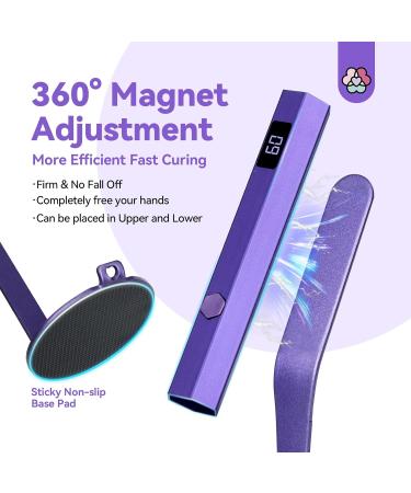 SAVILAND Handheld Magnetic UV Light for Nails - 2-in-1 Fast Curing Portable Nail Dryer & Stamper with LCD Display - Wireless Mini Gel Lamp for Gel Nails - Buy Online on SooperMarket.com