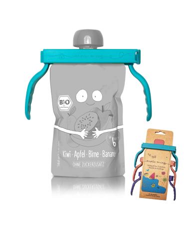 moin minis handle for squeezies/fruit bags/squeezable bags baby children's food universal bag clip white