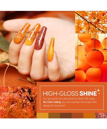 Modelones 20 Colors Gel Nail Polish Kit - Fall Winter Soak Off Set with Glitter Glossy & Matte Top Coats for DIY Manicure at Home A-1 Cozy Campfire - Buy Online on SooperMarket.com