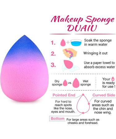 DUAIU 3pcs Gradient Makeup Sponge Blender Set | Beauty Blender for Foundation, Concealer, and Powder Puff - Buy Online on SooperMarket.com