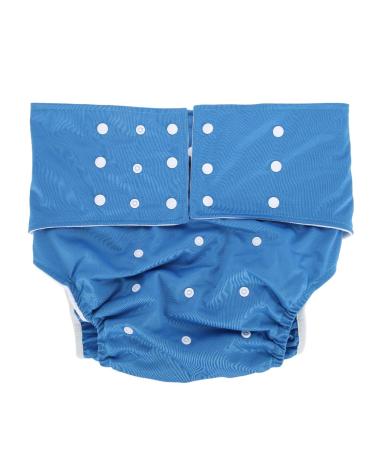 Washable diaper for adults diaper for adults for incontinence care washable adjustable exhaustive pocket diaper cover easy to dry cloth diaper (dark blue)