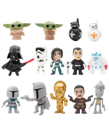 14 pieces cartoon mini figures children's birthday cake decoration birthday cake figure cake decoration cartoon cake topper for young birthday cake decoration star