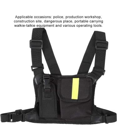 Jadeshay Radio Chest Strap - Adjustable Walkie Talkie Chest Bag for Men | Bright Yellow Vest with Pockets - International Shipping Available - Buy Online on SooperMarket.com