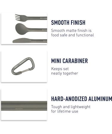 Sea to Summit Alpha Light Aluminum Camping Cutlery Set - Knife, Fork, Spoon - Buy Online on SooperMarket.com