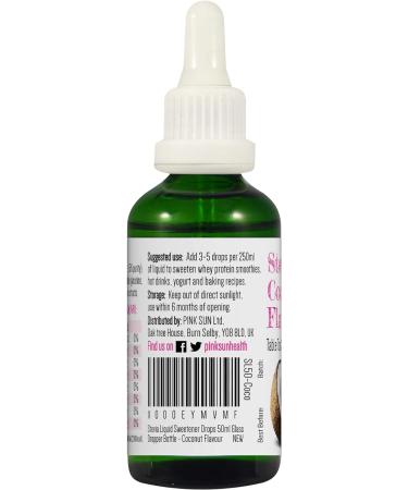 PINK SUN Stevia Liquid Sweetener Drops 50ml - Coconut Flavoured | Natural Sugar Alternative with Zero Calories - Buy Online on SooperMarket.com