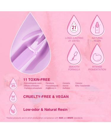 AUBSS Pastel Gel Nail Polish Set - 6 Summer Colors - Soak Off LED Kit for Women - Buy Online on SooperMarket.com