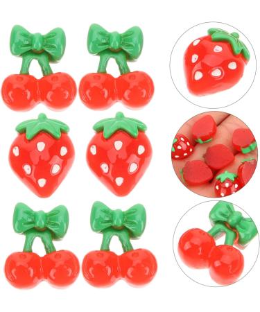 FRCOLOR 300 Pcs Nail Fruits Decoration Strawberry Nail Tool Lip Gloss Hand Cherry Slices Fruit Flatback Travel Bottles for Toiletries Nail Fruit Slices Pineapple Accessories Red Resin 3d - Buy Online on SooperMarket.com
