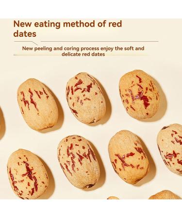 Coreless peeled dried red dates 500g seedless dried red dates Sweet Dried Jujube Fruit for Snacking Brewing Tea Soup Baking Oatmeal - Buy Online on SooperMarket.com