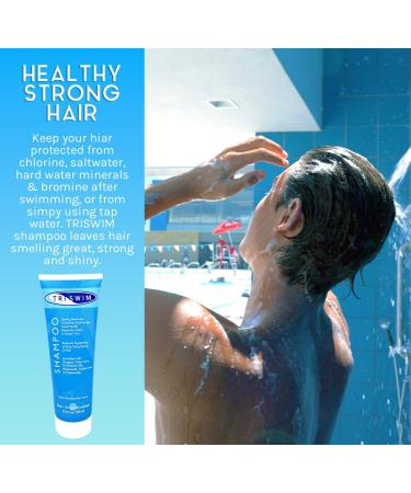 TRISWIM Chlorine Removal Shampoo - 8.5 Fl Oz | Relieves Itchy Scalp & Removes Chlorine Salt Water and Hard Water | Enriched with Aloe Vera | Pack of 2 - International Shipping Available - Buy Online on SooperMarket.com