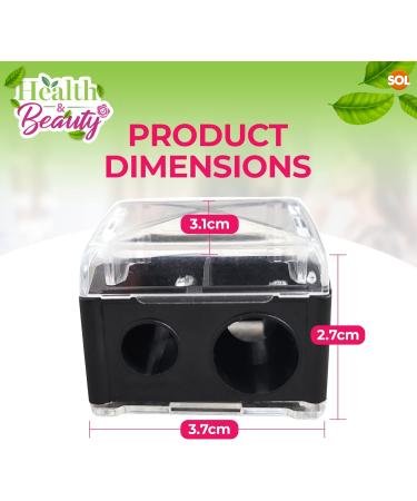 2pk Dual Makeup Sharpener for Eye, Lip, and Eyebrow Pencils - Big & Small Holes Eyeliner Sharpener - Buy Online on SooperMarket.com